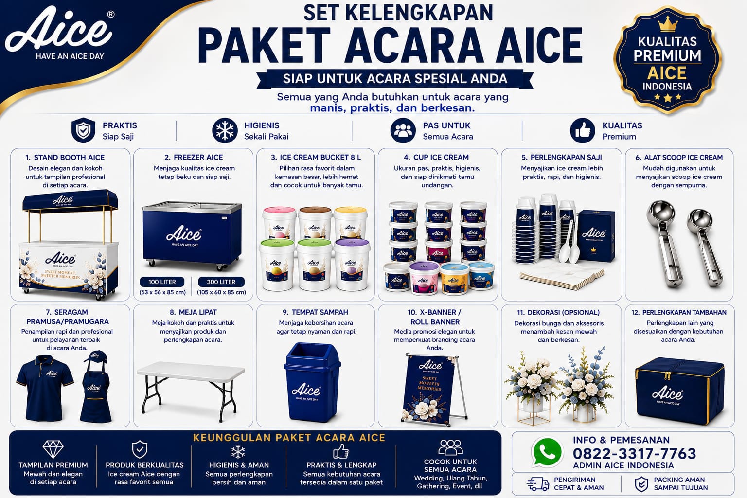 Set Kelengkapan Paket Acara Aice