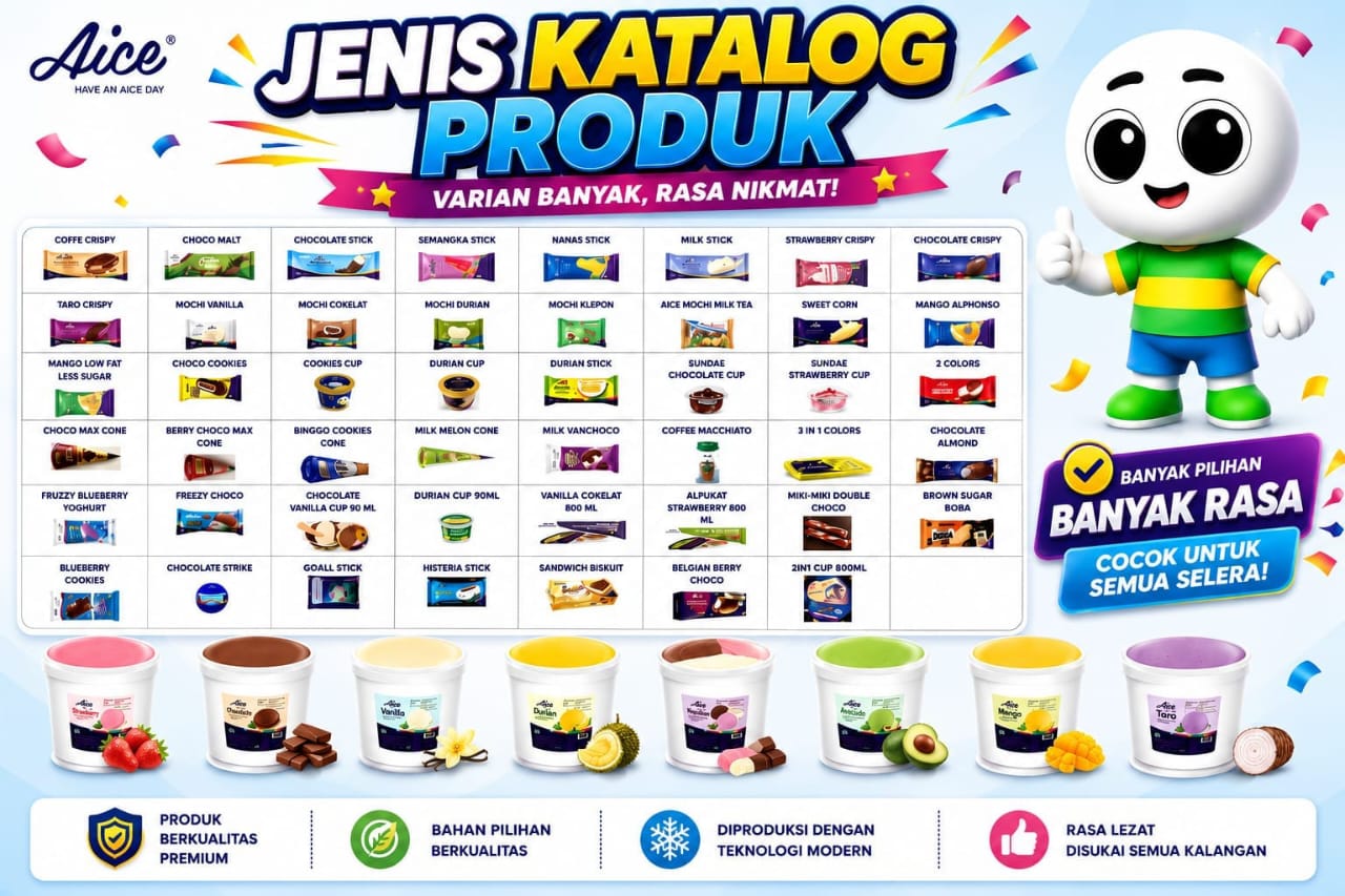 Jenis Katalog Produk Aice Varian Banyak Rasa Nikmat