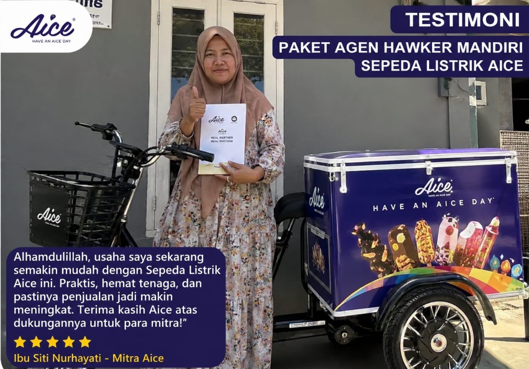 Testimoni Hawker Sepeda Listrik Aice - Siti Nurhayati